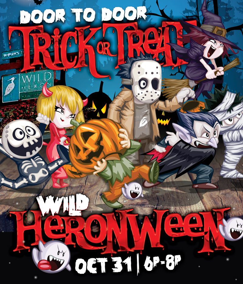Wild Heron Halloween Event Poster